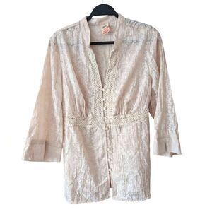 Vintage Y2K Babydoll Peasant Cottagecore Top Plus Size 2X